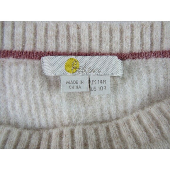 Boden Womens Size 10 Ivory Cream Sweater Cozy Alpaca Wool Square Neck Minimalist - Picture 8 of 16